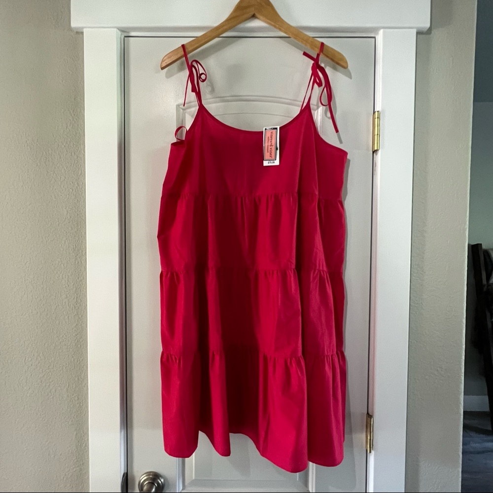 Vineyard Vines Tiered Bow Strap Dress